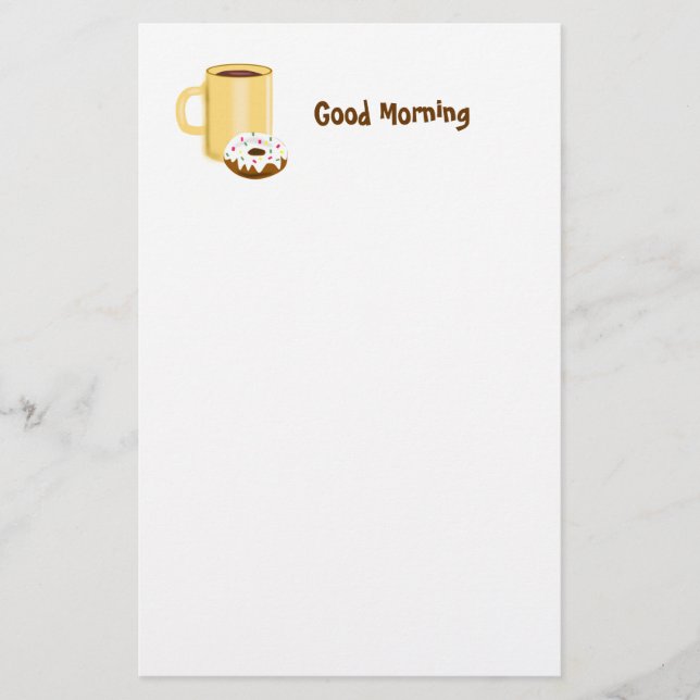 Papelería Efectos de escritorio del café y del buñuelo (Anverso)