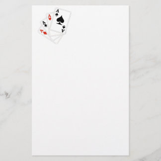 Papelería Efectos de escritorio del casino cuatro as