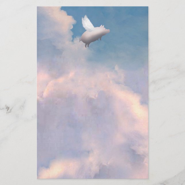 Papelería efectos de escritorio del cerdo del vuelo (Anverso)