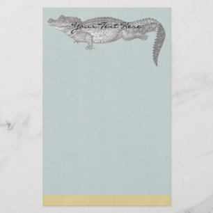 Papelería Efectos de escritorio del cocodrilo del vintage