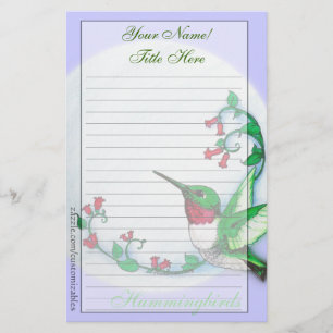 Papelería Efectos de escritorio del colibrí
