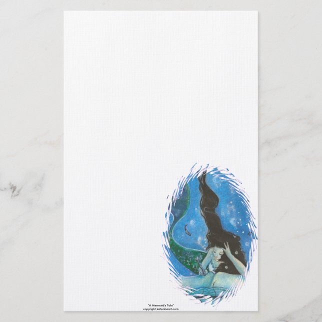 Papelería Efectos de escritorio del cuento de una sirena (Anverso)