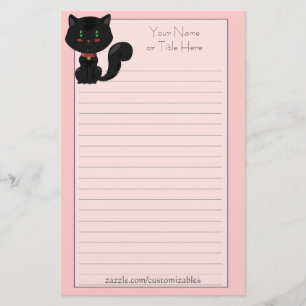 Papelería Efectos de escritorio del gato negro