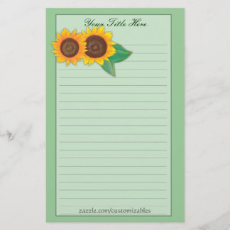 Papelería Efectos de escritorio del girasol