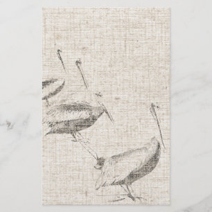 Papelería Efectos de escritorio del lino de los pájaros del
