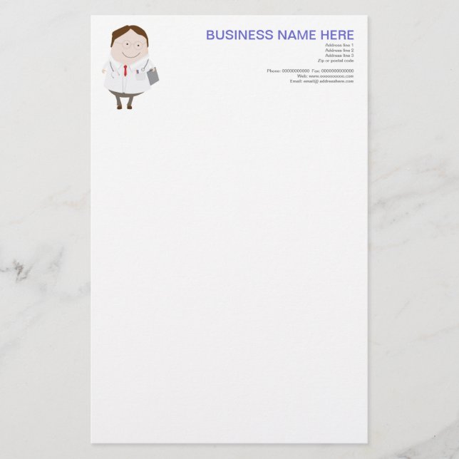 Papelería efectos de escritorio del médico (Anverso)