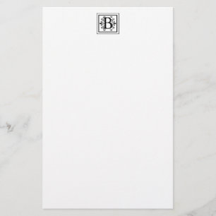 Papelería Efectos de escritorio del monograma de la letra B