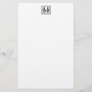 Papelería Efectos de escritorio del monograma de la letra M