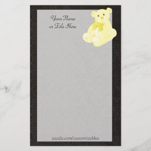 Papelería Efectos de escritorio del oso de peluche del oro