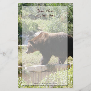Papelería Efectos de escritorio del oso grizzly