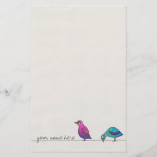 Papelería efectos de escritorio del pájaro