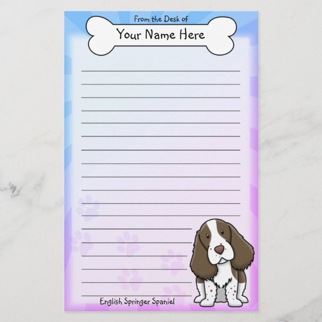 Papelería Efectos de escritorio del perro de aguas de (Anverso)