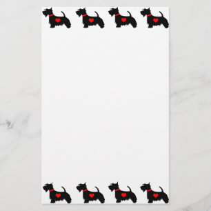 Papelería Efectos de escritorio del perro del escocés