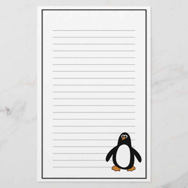 Papelería Efectos de escritorio del pingüino (Anverso)