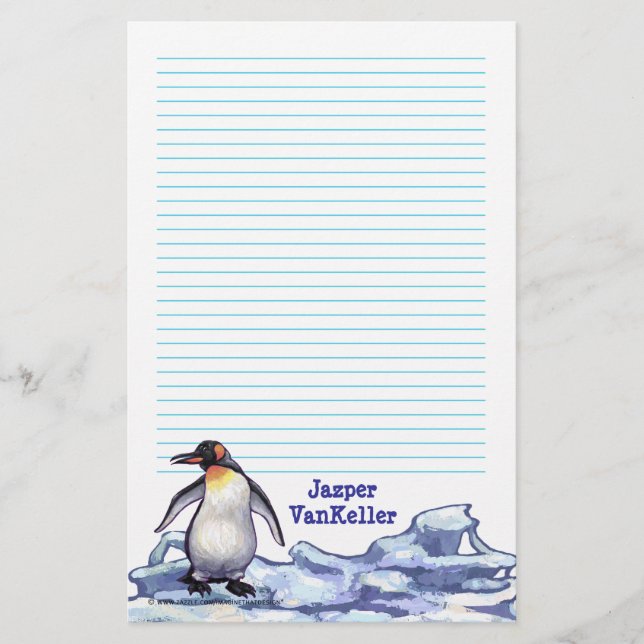 Papelería Efectos de escritorio del pingüino (Anverso)