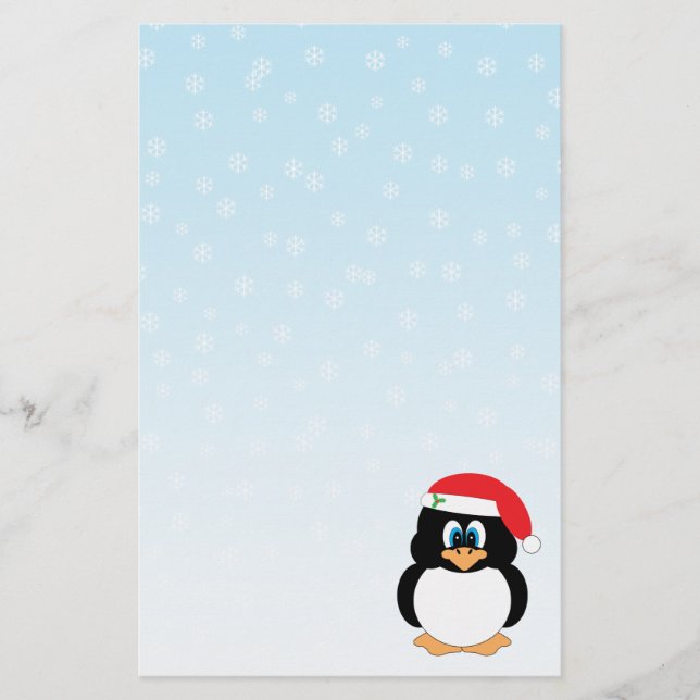 Papelería Efectos de escritorio del pingüino del navidad (Anverso)