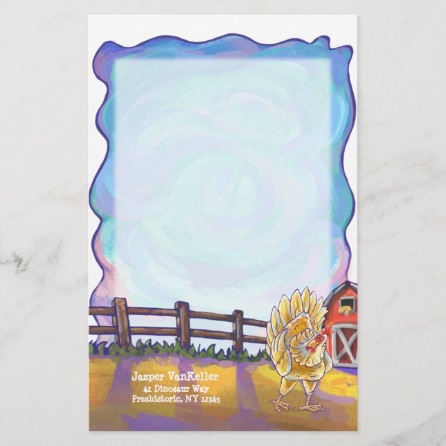 Papelería Efectos de escritorio del pollo (Anverso)