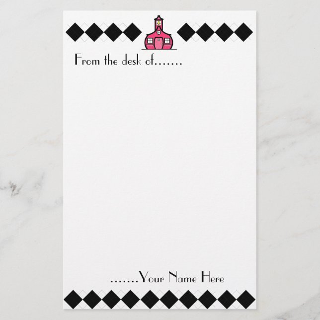 Papelería Efectos de escritorio del profesor de Argyle (Anverso)