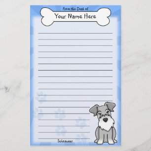 Papelería Efectos de escritorio del Schnauzer de Kawaii