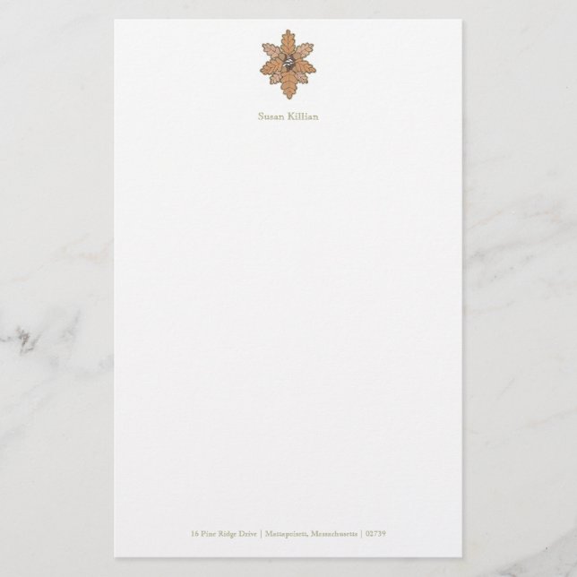 Papelería Efectos de escritorio del señorío de la bellota (Anverso)