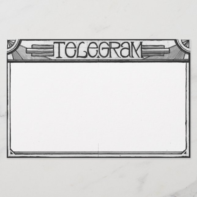 Papelería Efectos de escritorio del telegrama de Steampunk (Anverso)