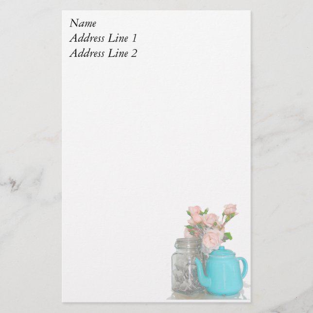 Papelería Efectos de escritorio del tiempo del té (Anverso)