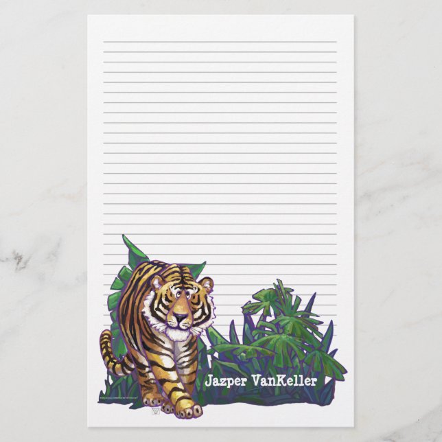 Papelería Efectos de escritorio del tigre (Anverso)