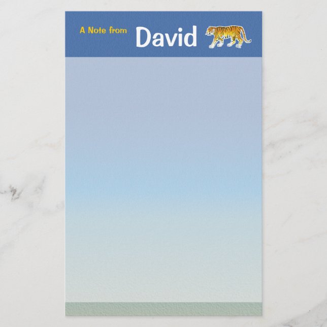 Papelería Efectos de escritorio del tigre (Anverso)