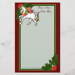 Papelería Efectos de escritorio del unicornio del navidad