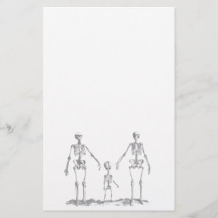 Papelería Efectos de escritorio esqueléticos de la familia