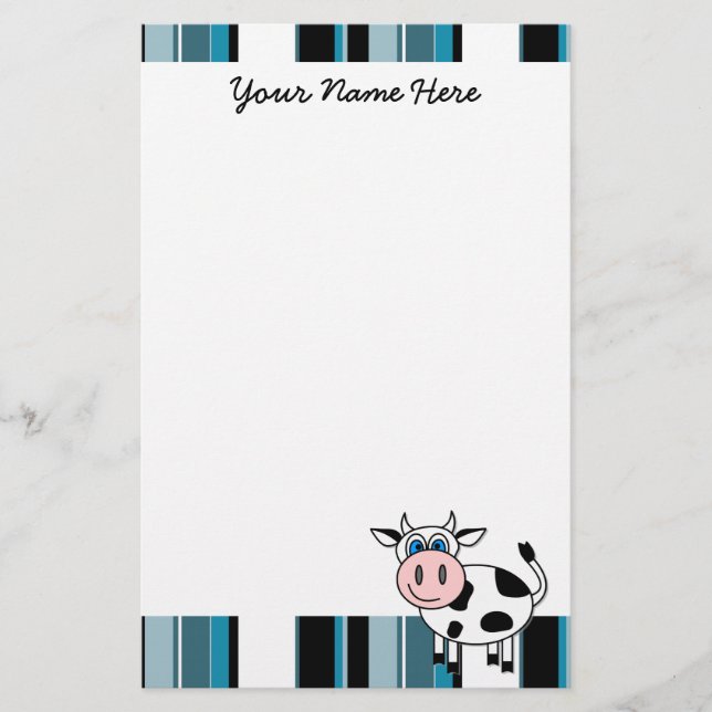 Papelería Efectos de escritorio felices de la vaca (Anverso)