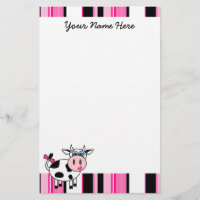 Efectos de escritorio felices de la vaca del chica