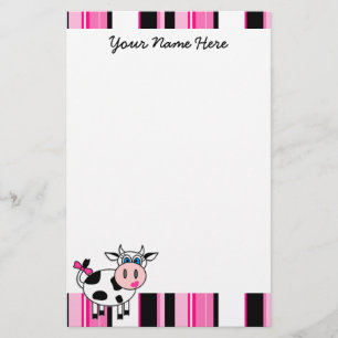 Papelería Efectos de escritorio felices de la vaca del chica