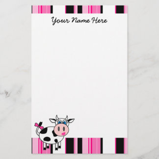 Papelería Efectos de escritorio felices de la vaca del chica