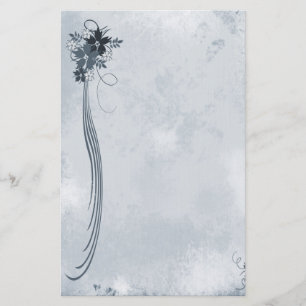 Papelería Efectos de escritorio florales azules