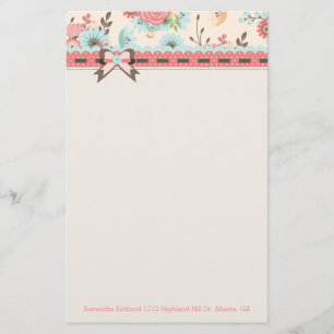 Papelería Efectos de escritorio florales bonitos del