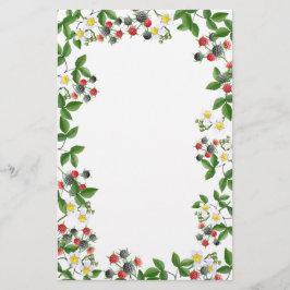 Papelería Efectos de escritorio florales de la frambuesa