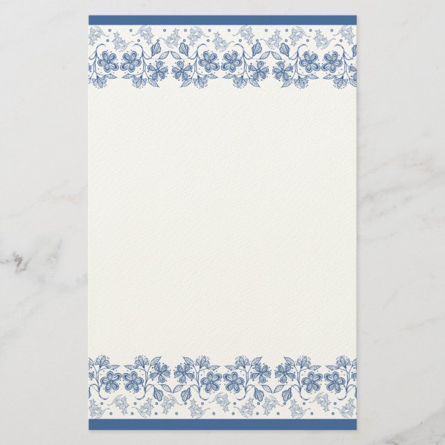 Papelería Efectos de escritorio florales de la frontera de (Anverso)