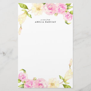 Papelería Efectos de escritorio florales del personalizado