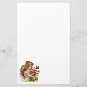 Papelería Efectos de escritorio florales del vintage en el