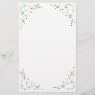 Papelería Efectos de escritorio florales rosados preciosos