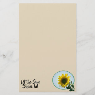 Papelería Efectos de escritorio - girasol con el texto