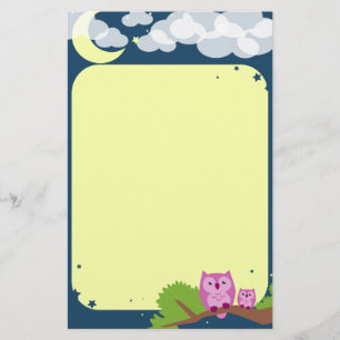Papelería Efectos de escritorio lindos de los noctámbulos