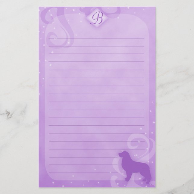 Papelería Efectos de escritorio mágicos púrpuras del perro (Anverso)