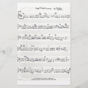 Papelería Efectos de escritorio manuscritos de la partitura