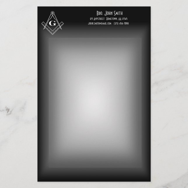 Papelería Efectos de escritorio masónicos (Anverso)