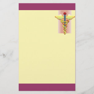 Papelería Efectos de escritorio médicos con Cadduceus