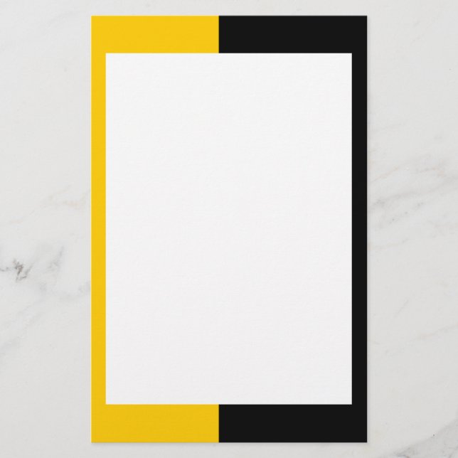 Papelería Efectos de escritorio negros y amarillos (Anverso)