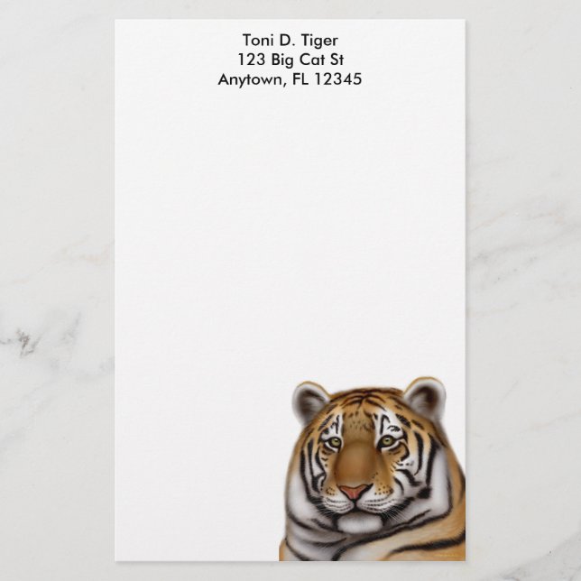 Papelería Efectos de escritorio orgullosos del tigre de (Anverso)