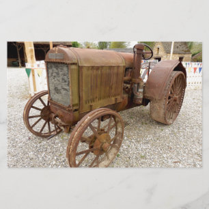 Papelería Efectos de escritorio oxidados del tractor del
